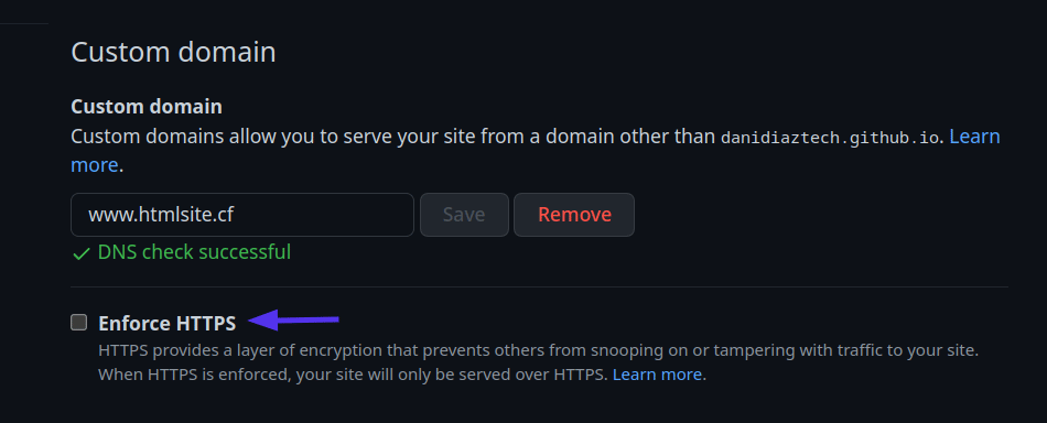 Custom domain.