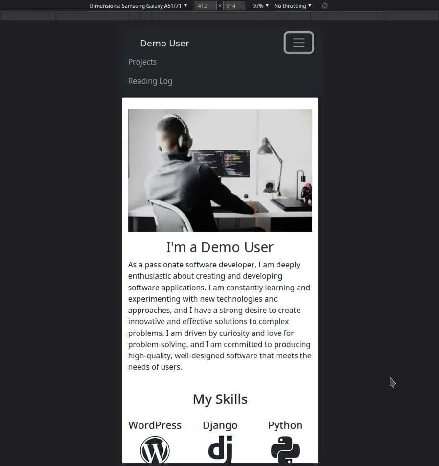 Responsive page.