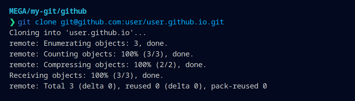 Git clone command.