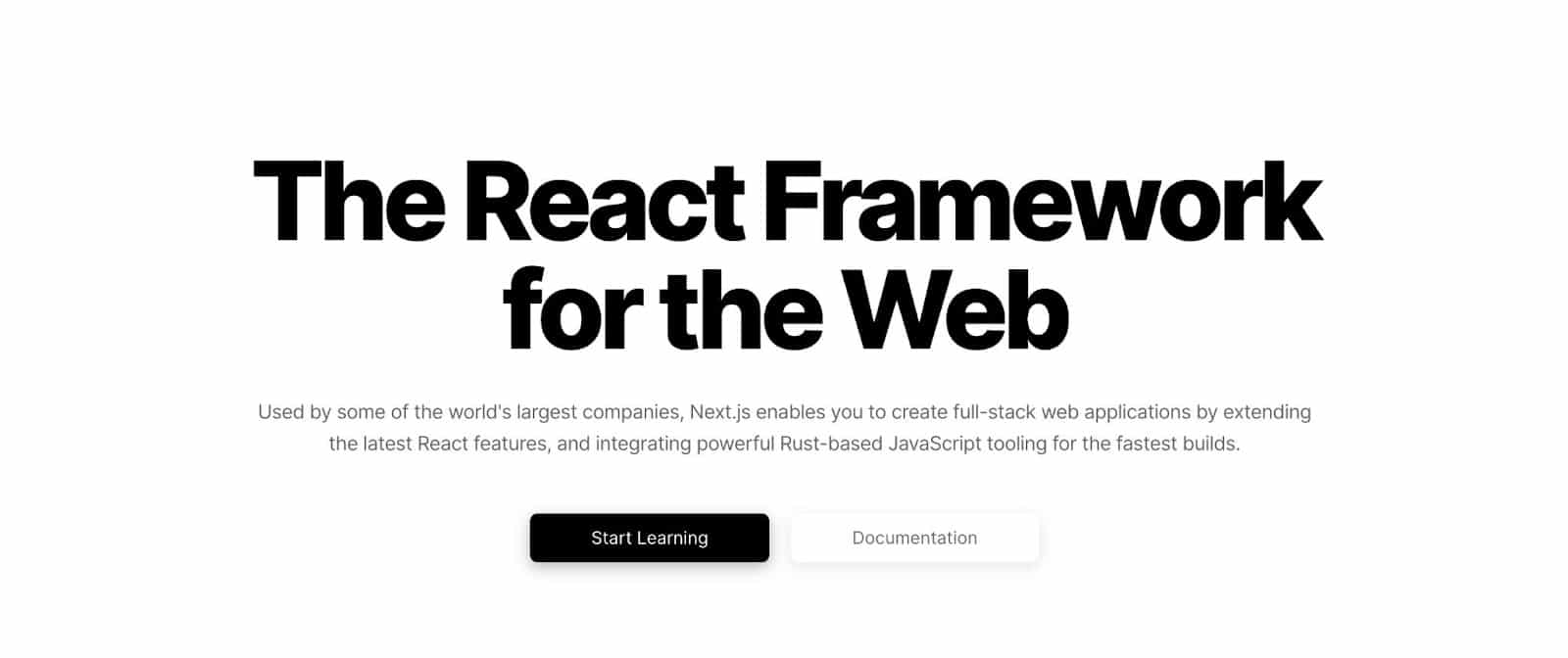 The Next.js homepage.
