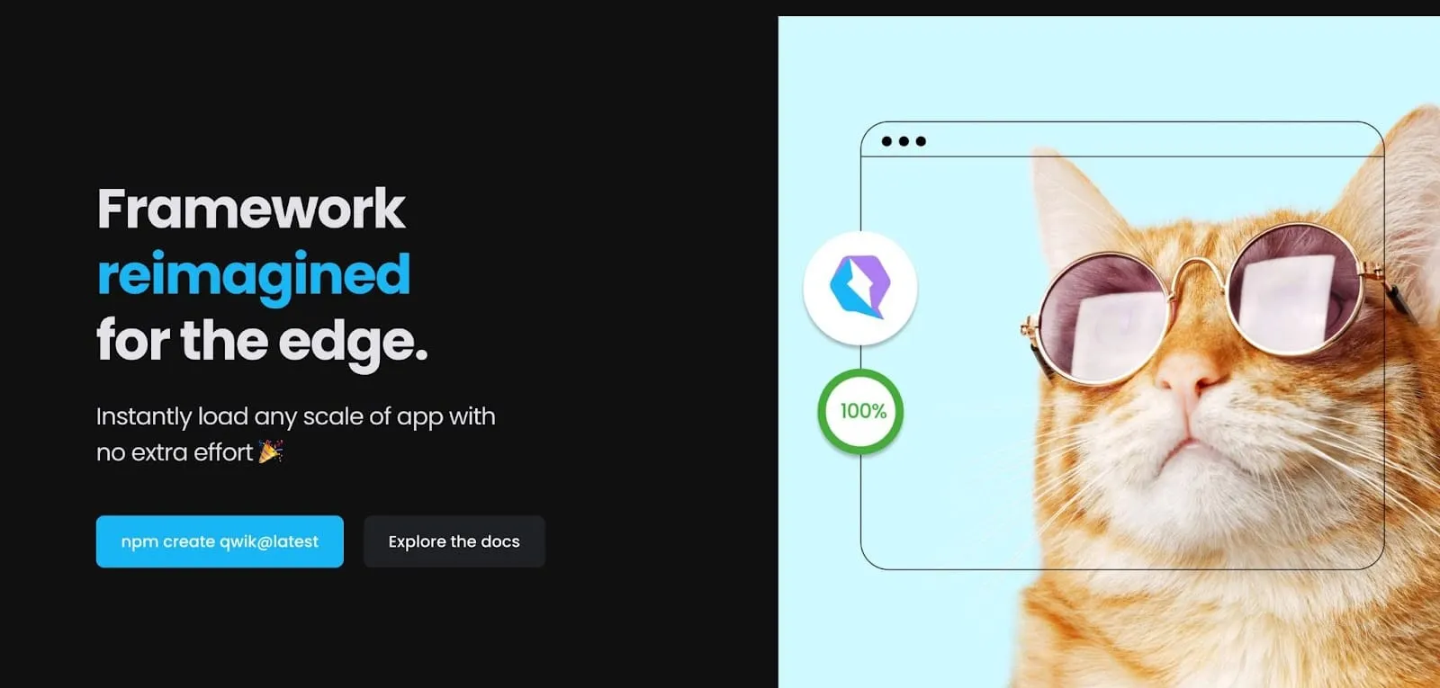 The Qwik homepage.