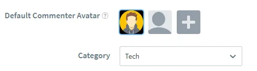 The Default Commenter Avatar feature.