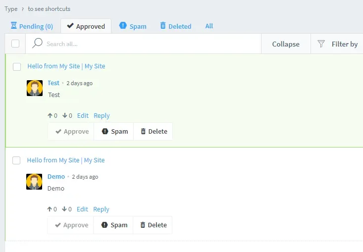 Moderating your Disqus comments with bulk actions.