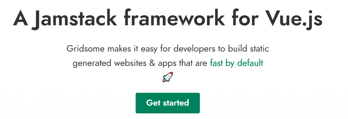 The Gridsome static site generator.