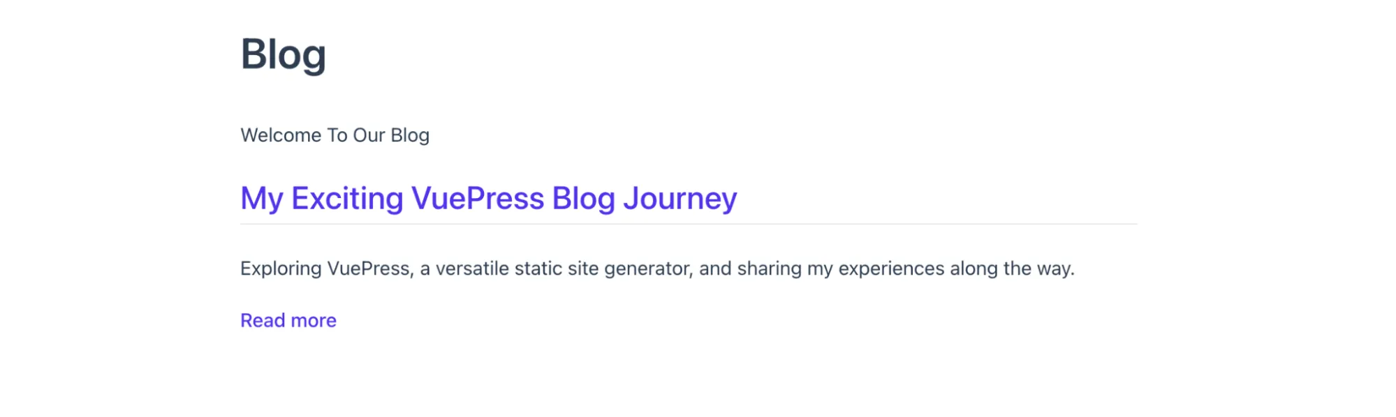 Adding blog to VuePress.